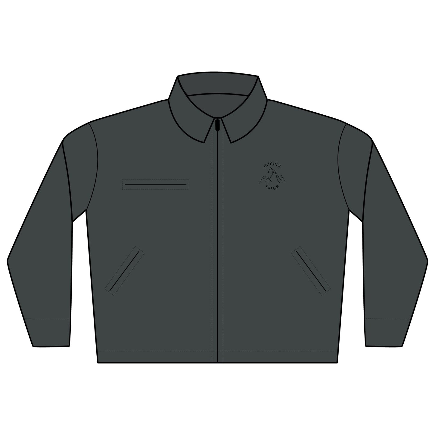 Embroidered Duck Cloth Work Jacket — Durable Carpenter/Utility Jacket