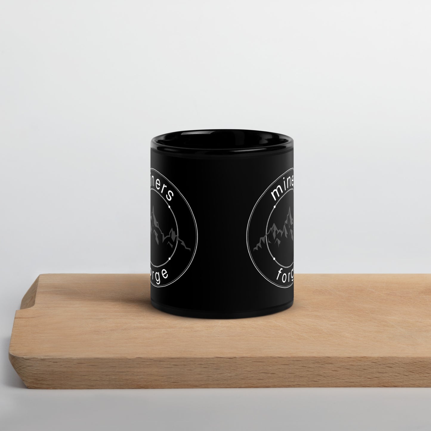 MF Collection mountain Black Glossy Mug