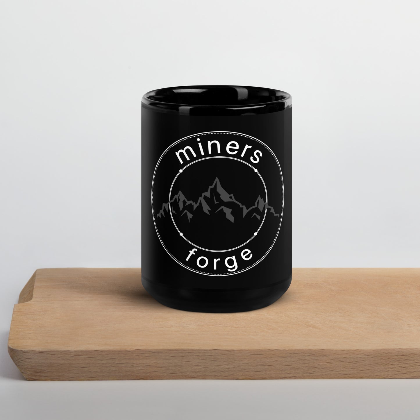 MF Collection mountain Black Glossy Mug