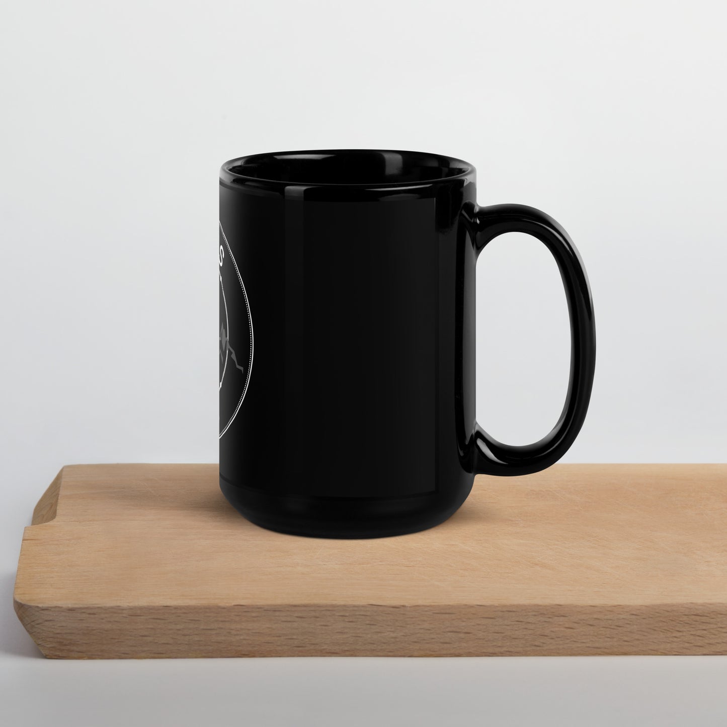 MF Collection mountain Black Glossy Mug