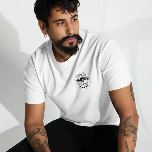MF racing White Men’s premium heavyweight tee