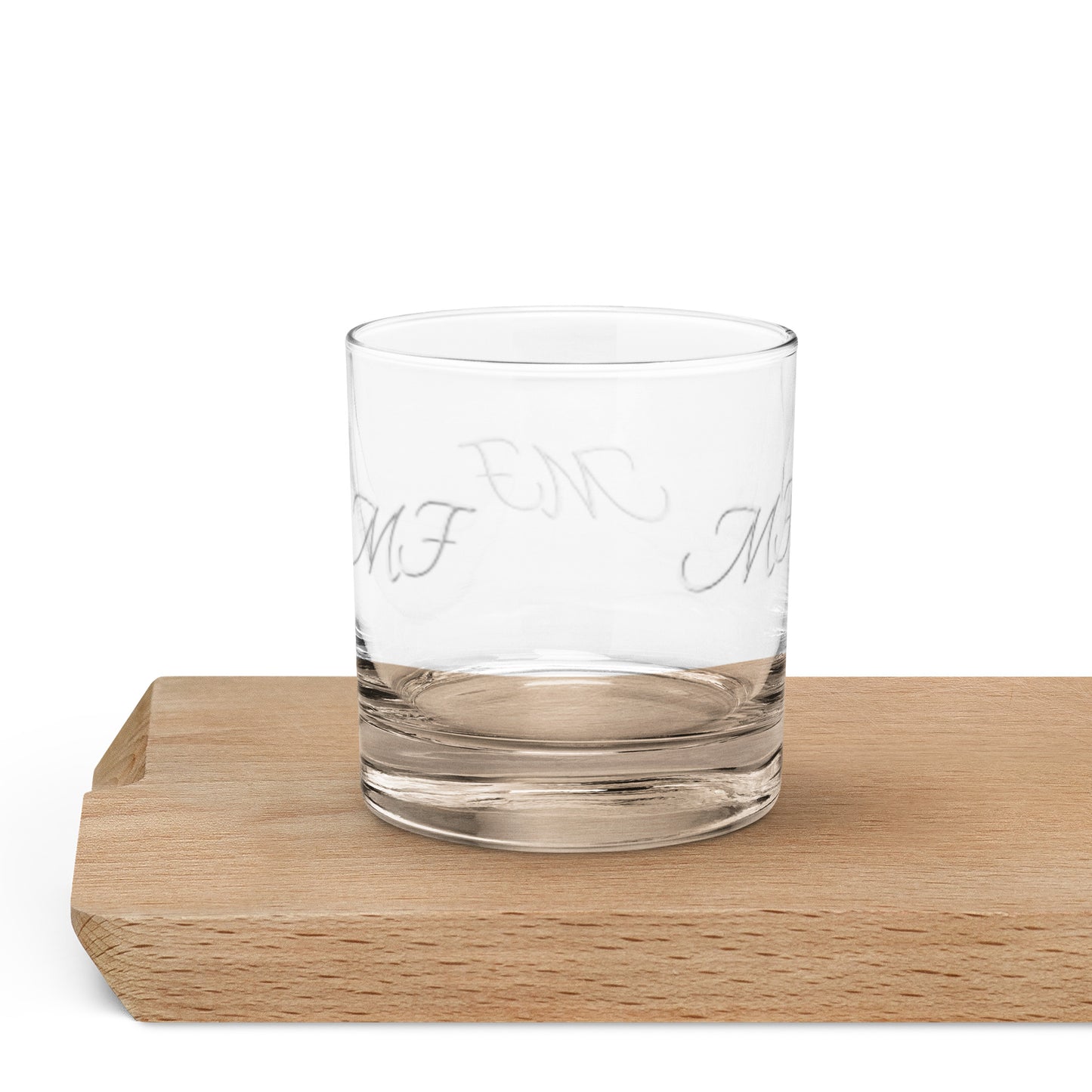 MF Logo Rocks glass