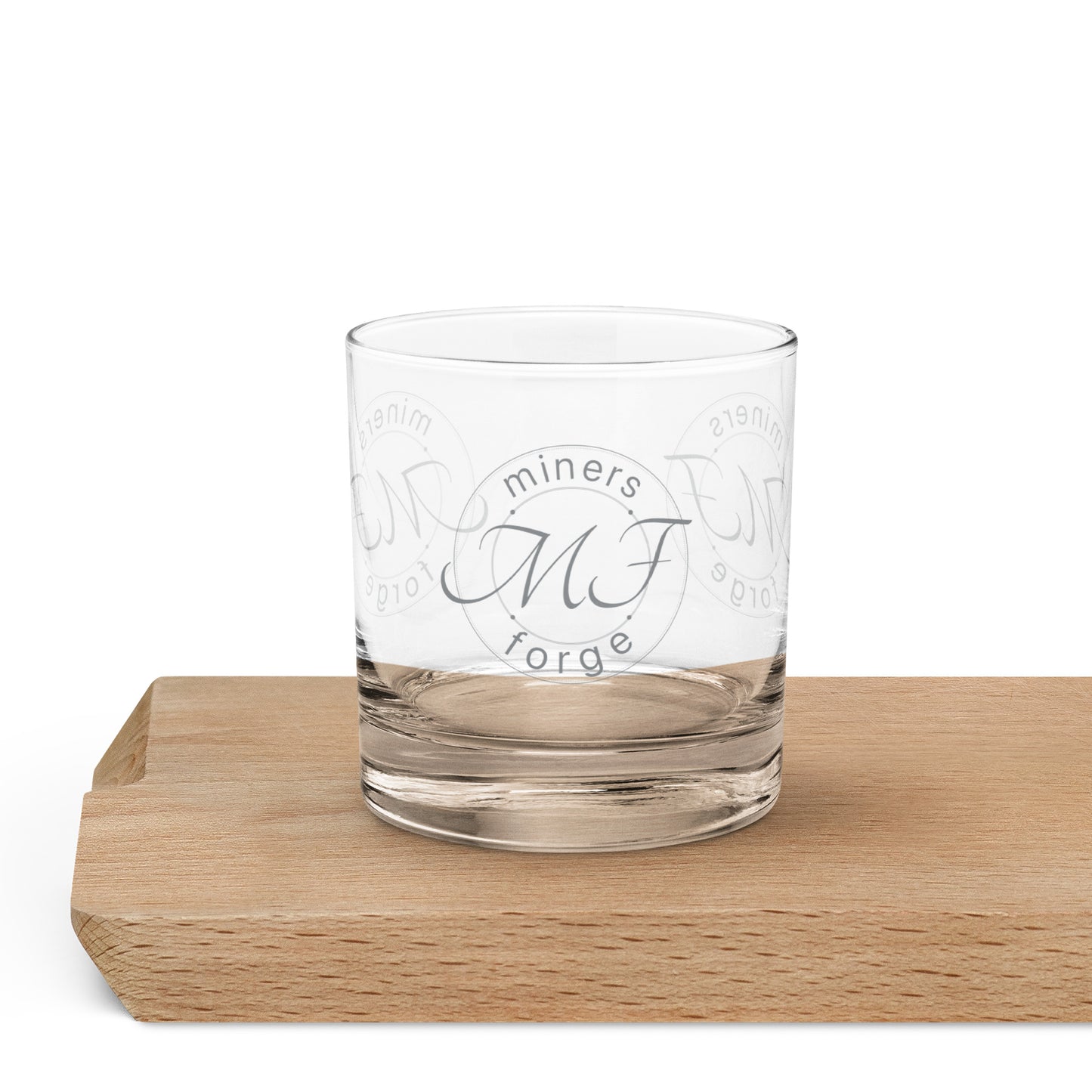 MF Nameplate Rocks glass