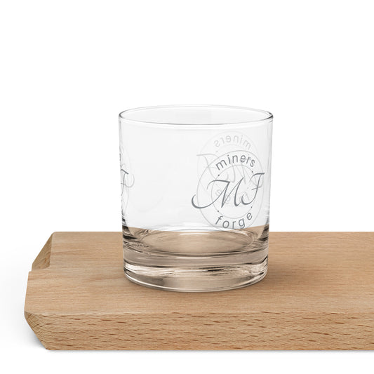 MF Nameplate Rocks glass