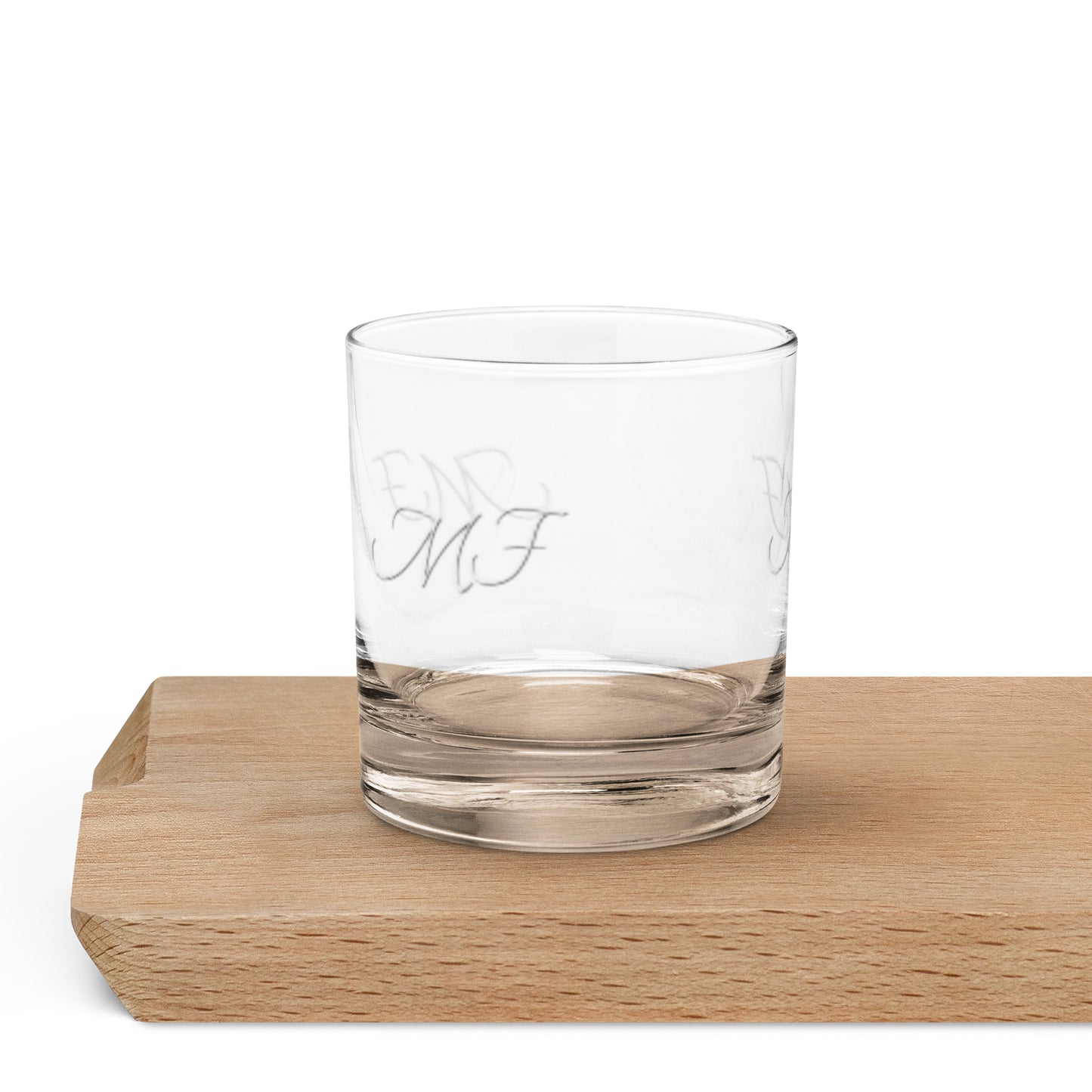 MF Logo Rocks glass
