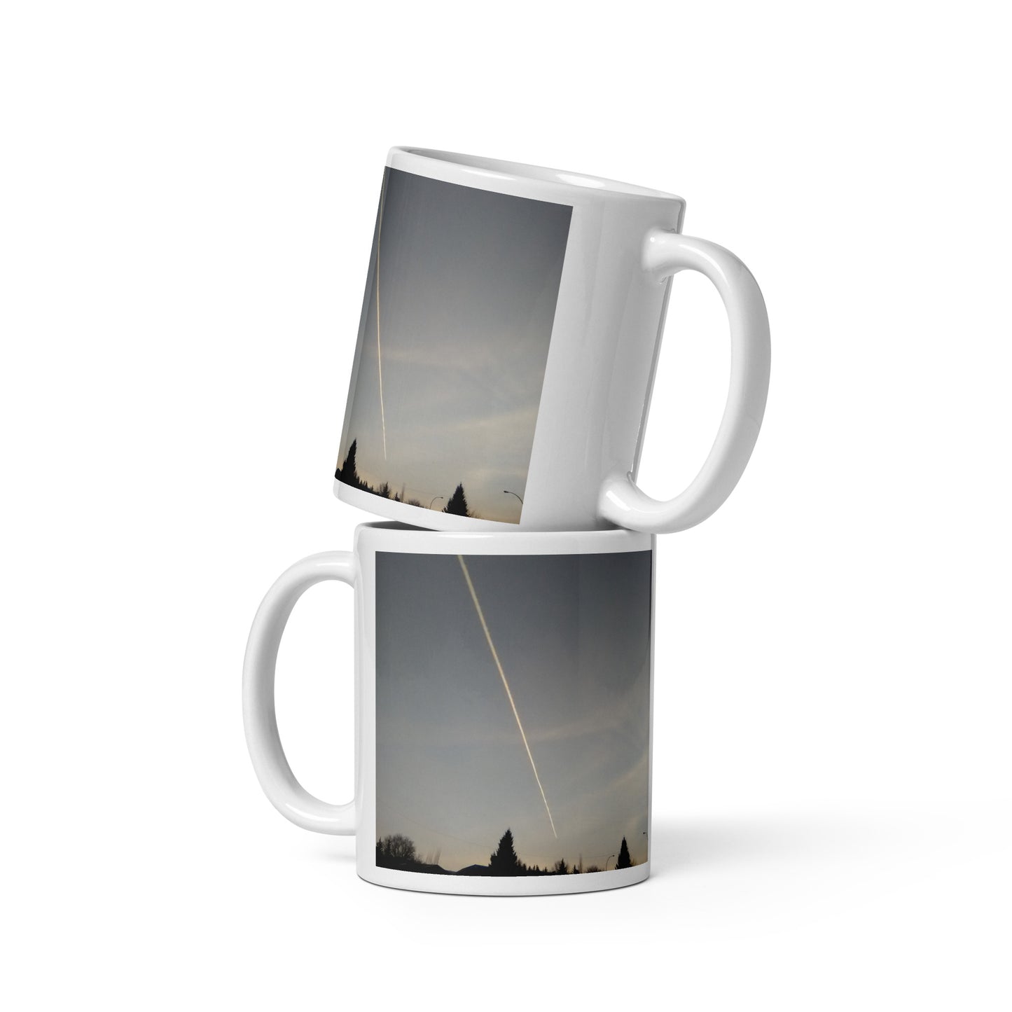 First Cup Series - MF flyover - White glossy mug