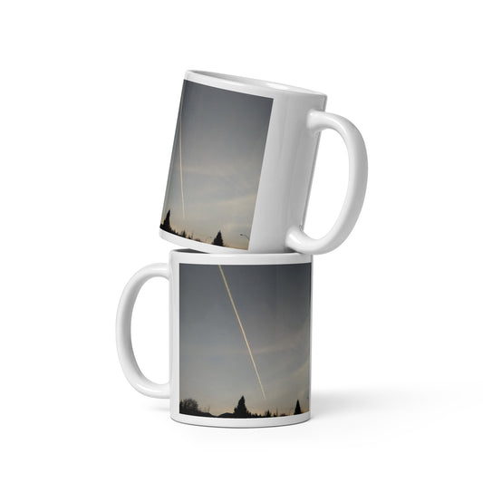 First Cup Series - MF flyover - White glossy mug