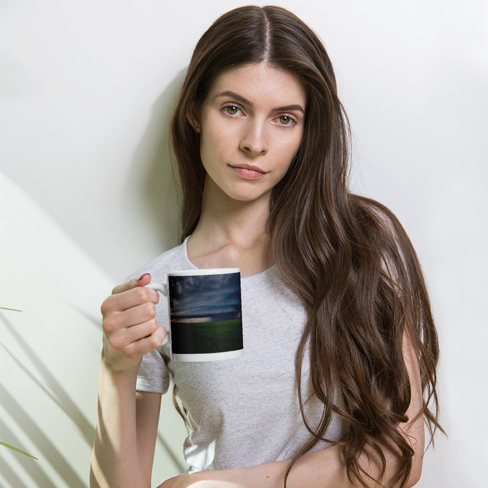 First Cup Series MF prairie light - White glossy mug