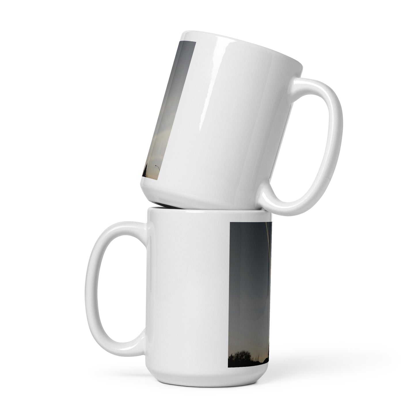 First Cup Series - MF flyover - White glossy mug