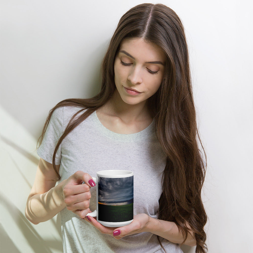 First Cup Series MF prairie light - White glossy mug