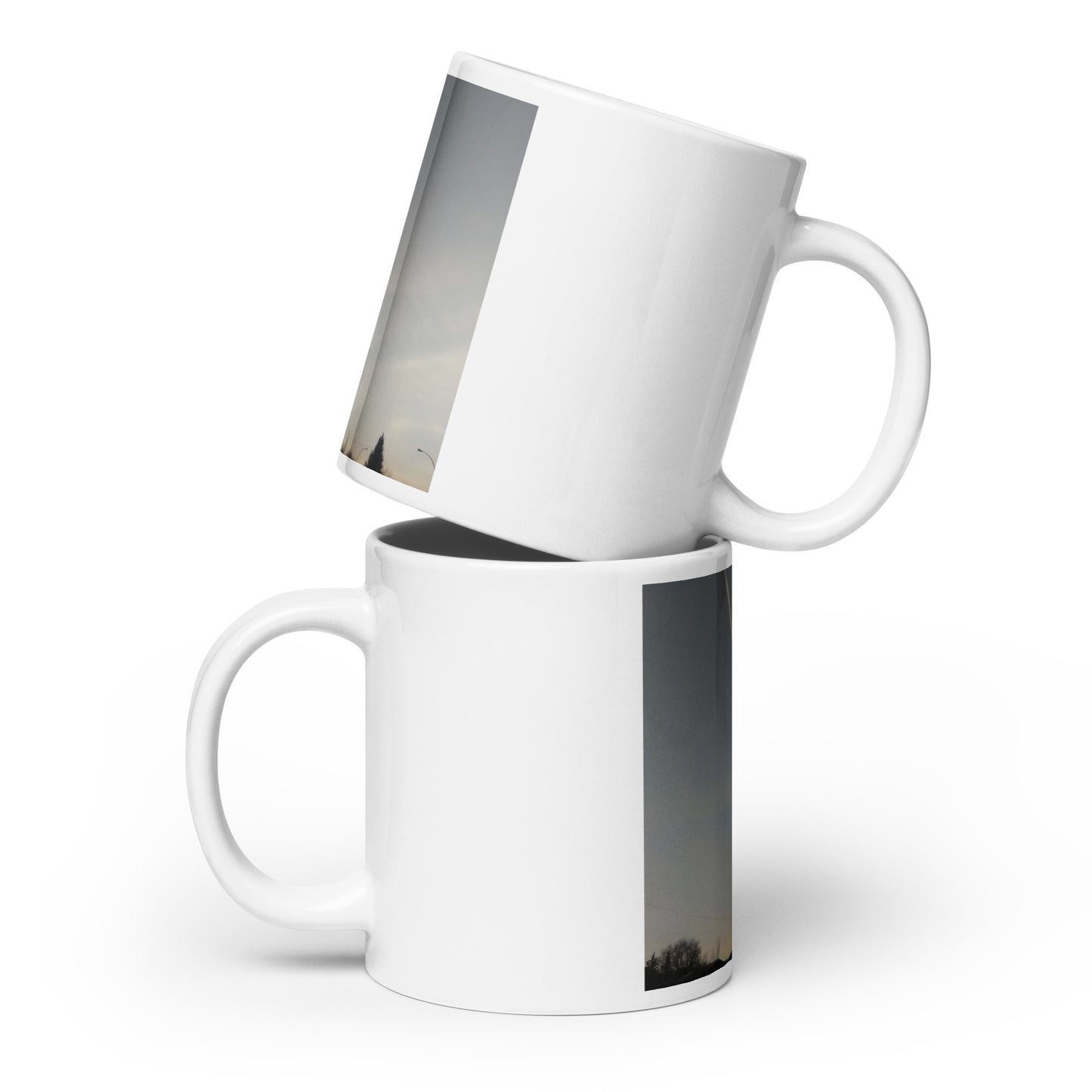 First Cup Series - MF flyover - White glossy mug