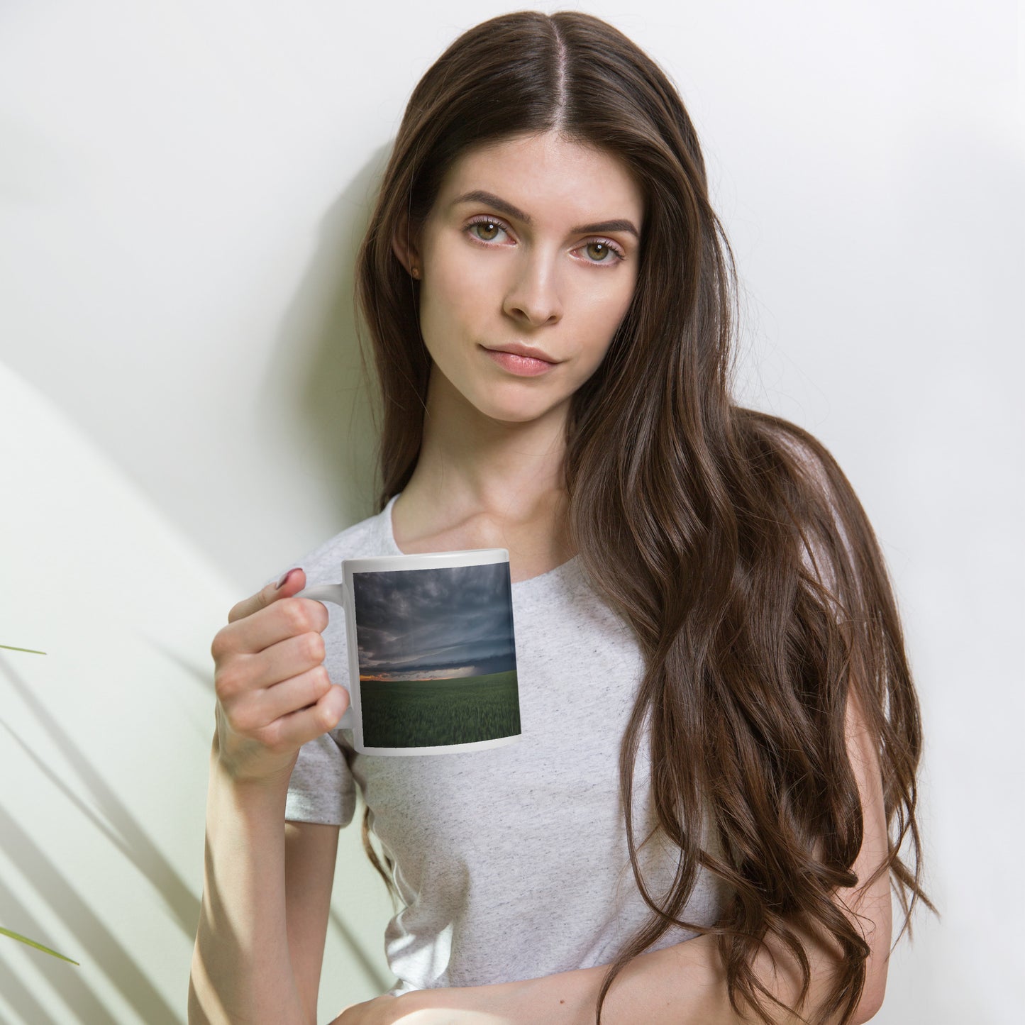 First Cup Series MF prairie light - White glossy mug